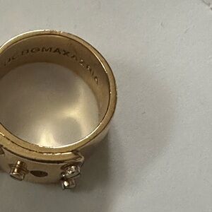 BCBGMaxAzria Gold Ring with Clear Accents